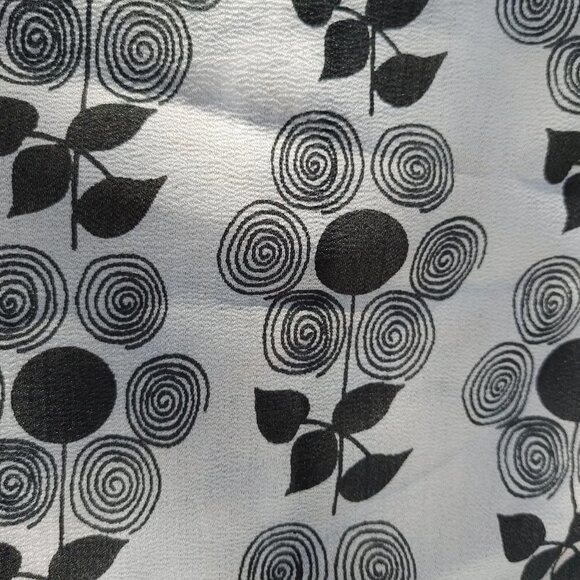 BEAUTIFUL Japan Nylon Chiffon Floral Print Scarf Geometric Floral Repeating - Picture 1 of 5